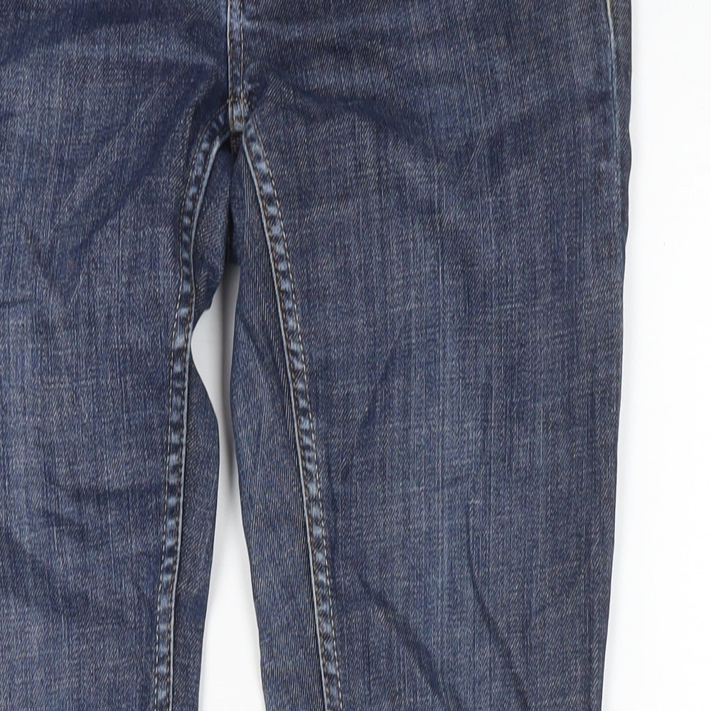 River Island Womens Blue Cotton Straight Jeans Size 10 L29 in Regular Zip