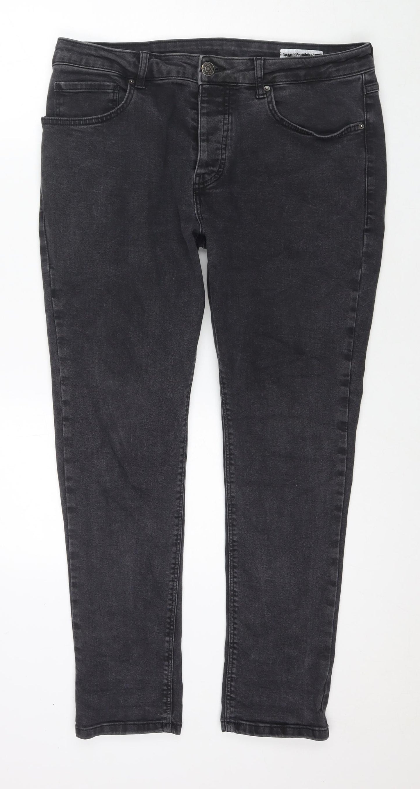 Denim & Co. Mens Black Cotton Skinny Jeans Size 36 in L30 in Regular Zip