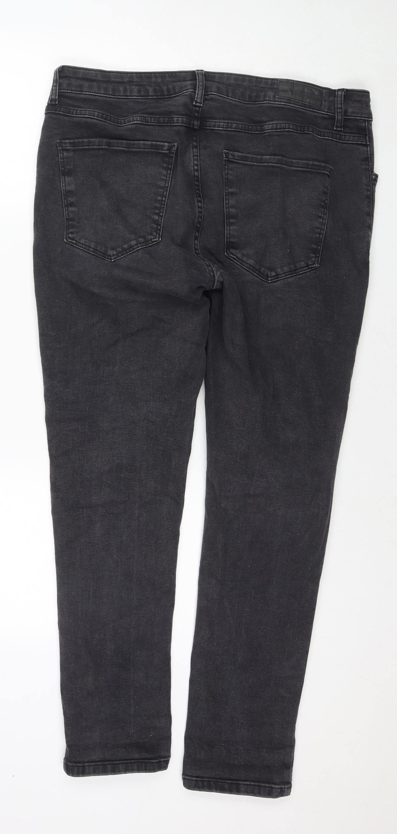 Denim & Co. Mens Black Cotton Skinny Jeans Size 36 in L30 in Regular Zip