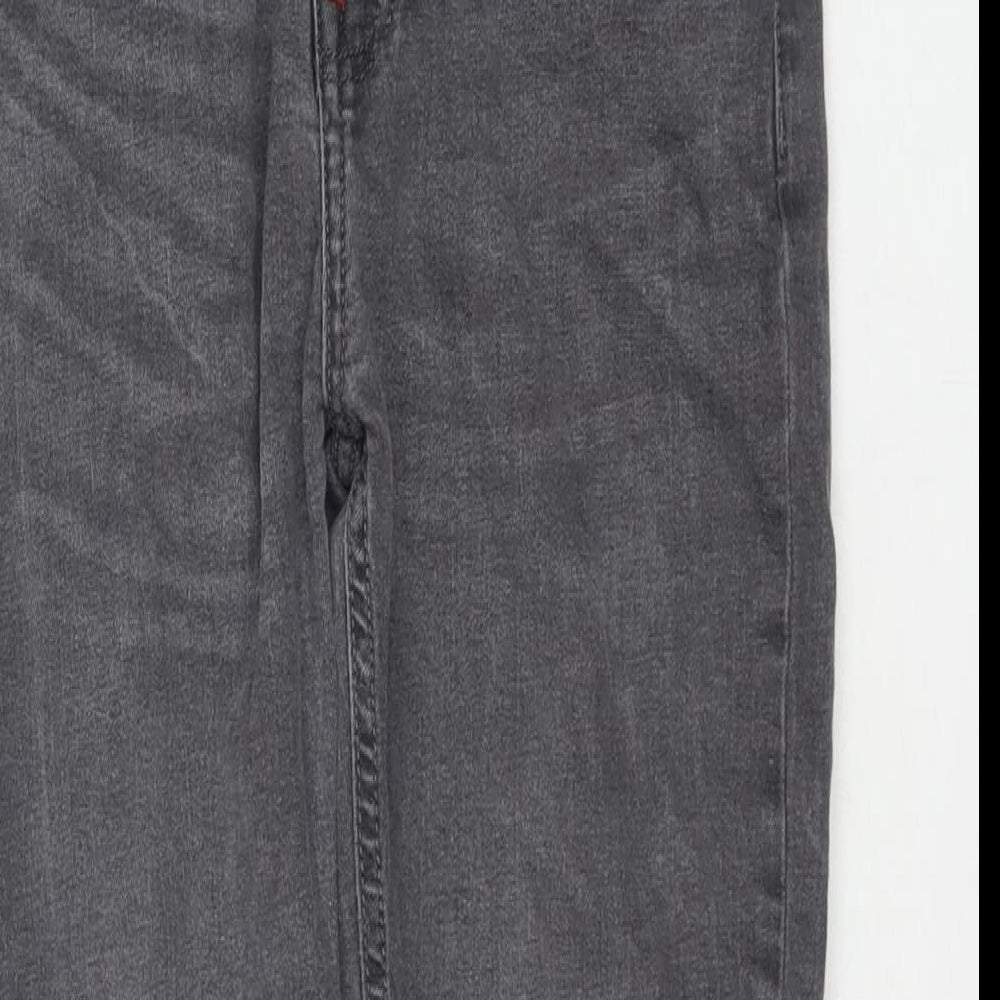 Breakout Mens Grey Cotton Straight Jeans Size 30 in L28 in Regular Zip