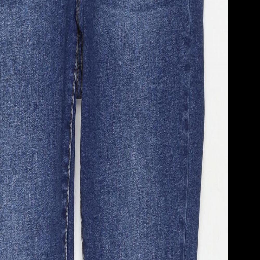 Dorothy Perkins Womens Blue Cotton Skinny Jeans Size 12 L28 in Regular Zip