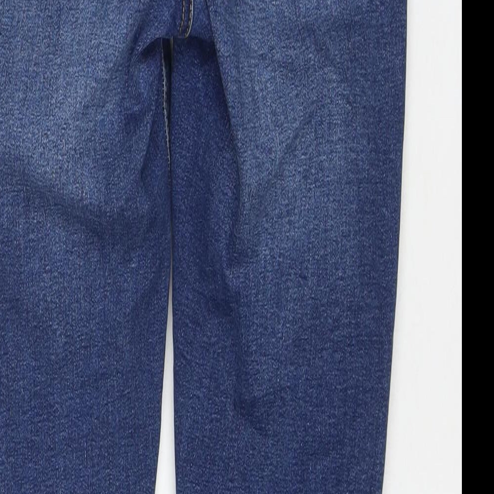 Dorothy Perkins Womens Blue Cotton Skinny Jeans Size 12 L28 in Regular Zip