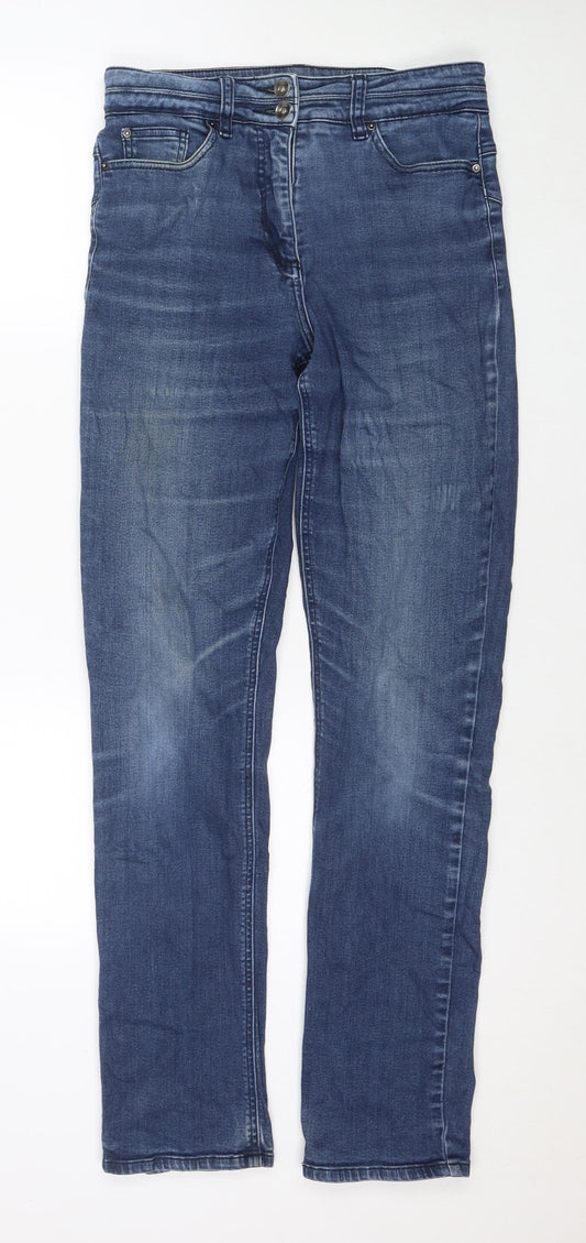 Itsdenim Womens Blue Cotton Straight Jeans Size 12 L32 in Regular Zip