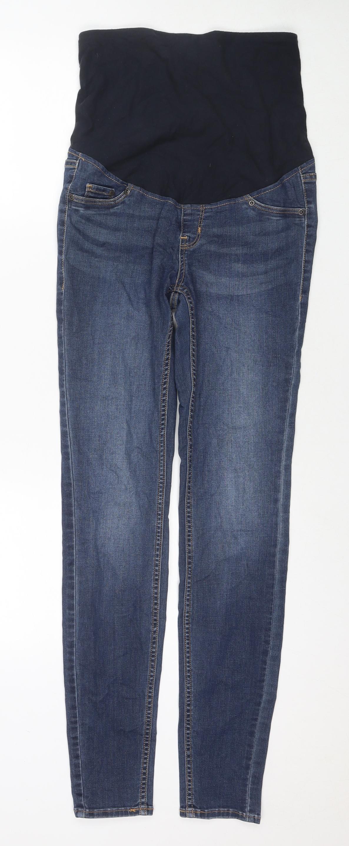 Divided by H&M Womens Blue Cotton Skinny Jeans Size 8 L30 in Regular