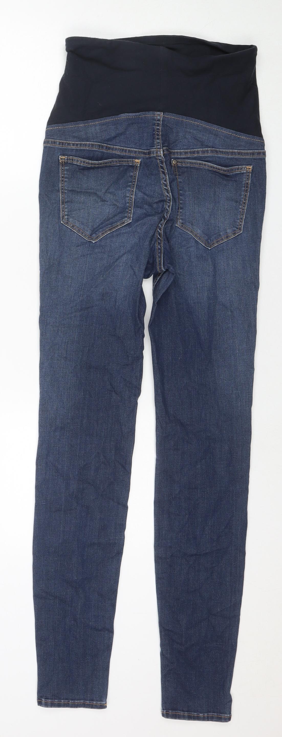 Divided by H&M Womens Blue Cotton Skinny Jeans Size 8 L30 in Regular