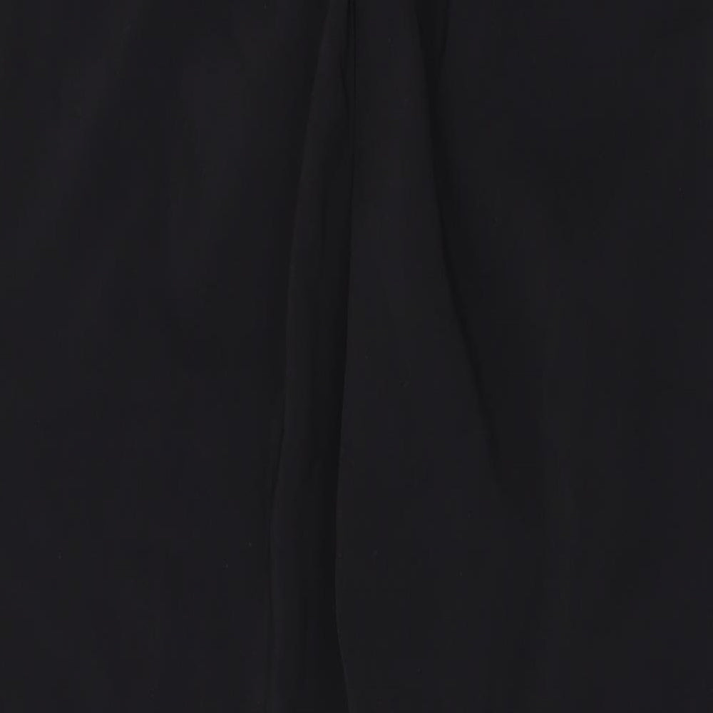 Object Womens Black Polyester Jogger Trousers Size 6 L28 in Regular Drawstring