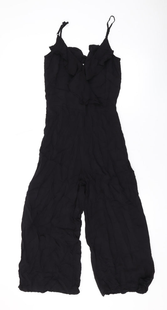 Divided by H&M Womens Black Cotton Jumpsuit One-Piece Size 6 L20 in Zip