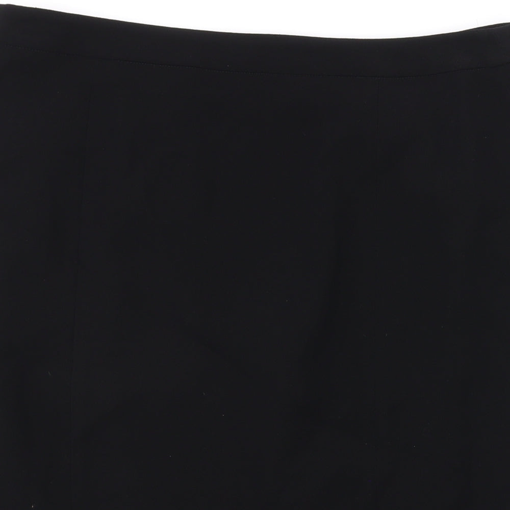 Jigsaw Womens Black Wool Straight & Pencil Skirt Size 10 Zip