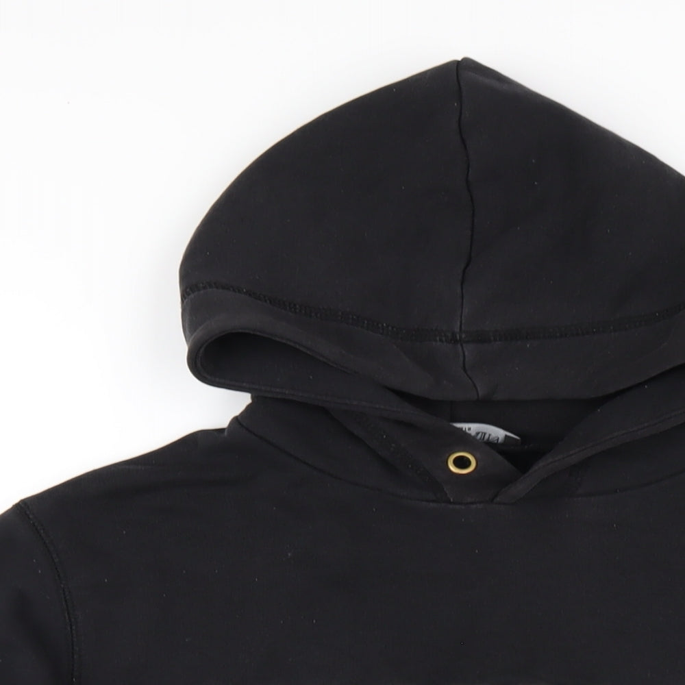 Balmain Mens Black Cotton Pullover Hoodie Size XL