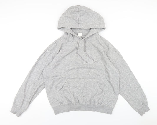 H&M Womens Grey Cotton Pullover Hoodie Size S Pullover