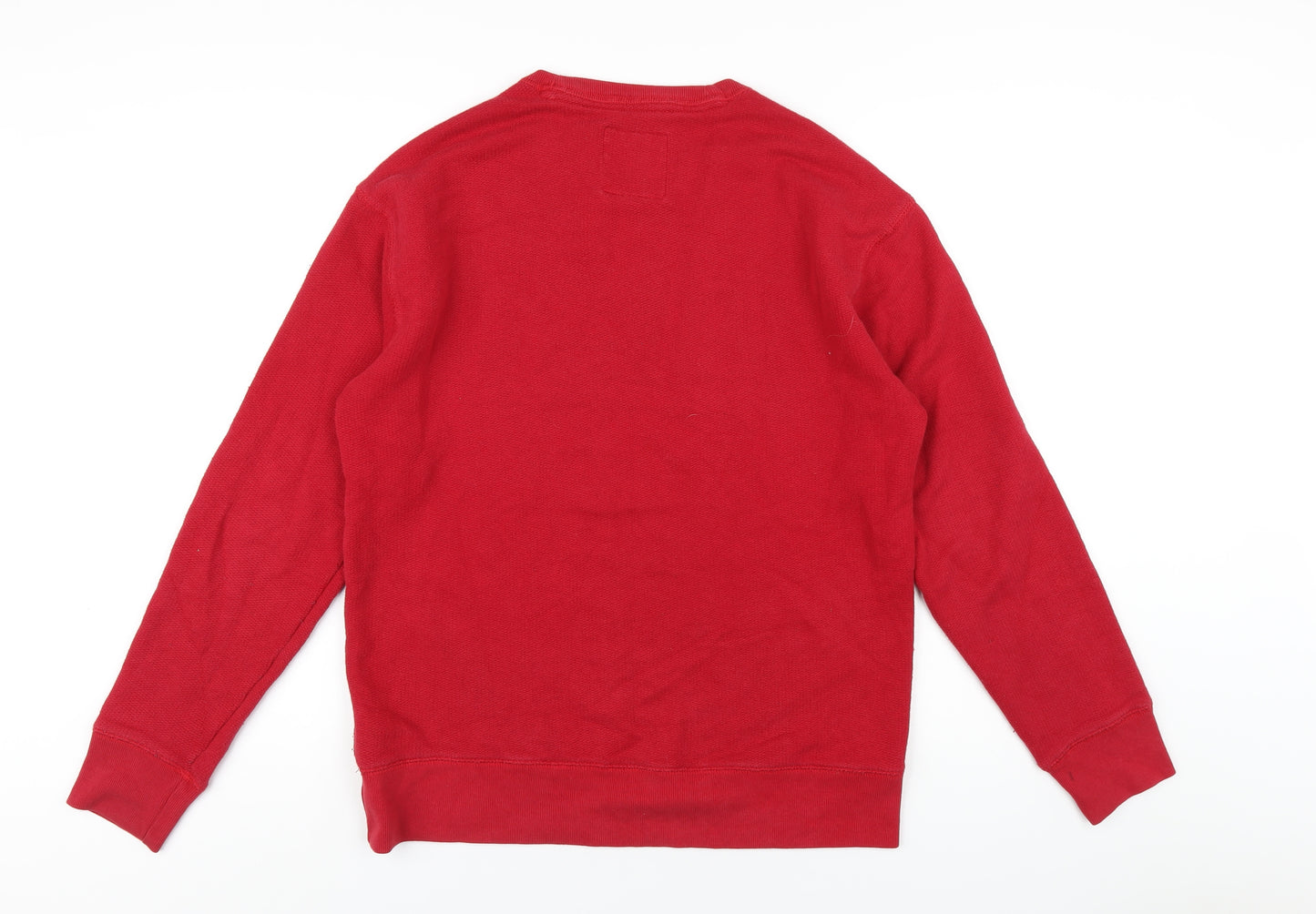 Hollister Mens Red Cotton Pullover Sweatshirt Size M