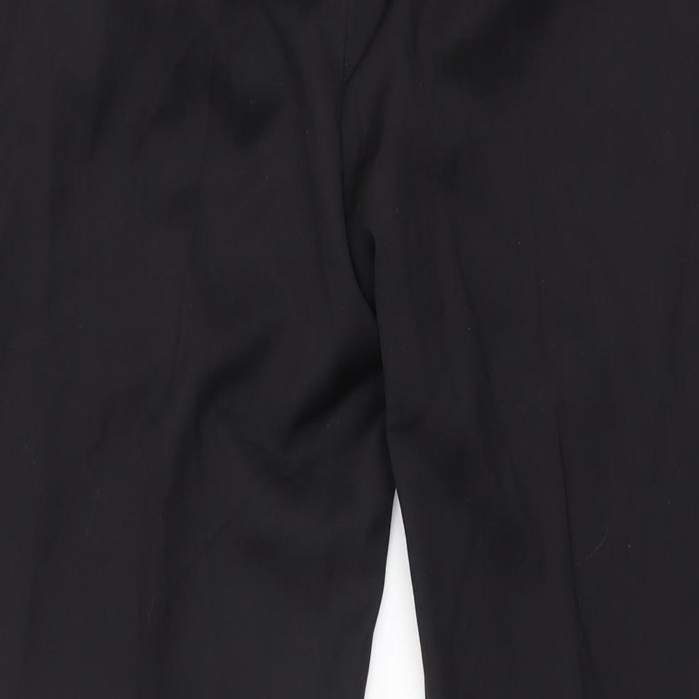 Autograph Mens Black Wool Trousers Size 34 in L31 in Regular Zip