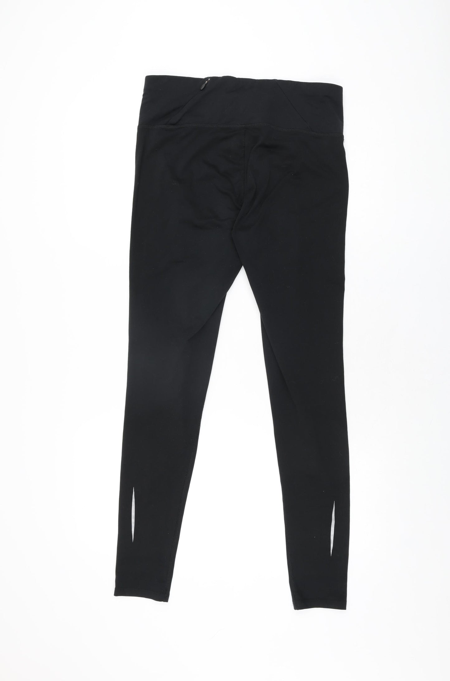 Marks and Spencer Womens Black Polyester Pedal Pusher Leggings Size 12 L29 in Regular Drawstring