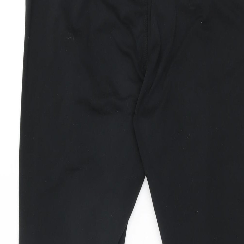 Marks and Spencer Womens Black Polyester Pedal Pusher Leggings Size 12 L29 in Regular Drawstring