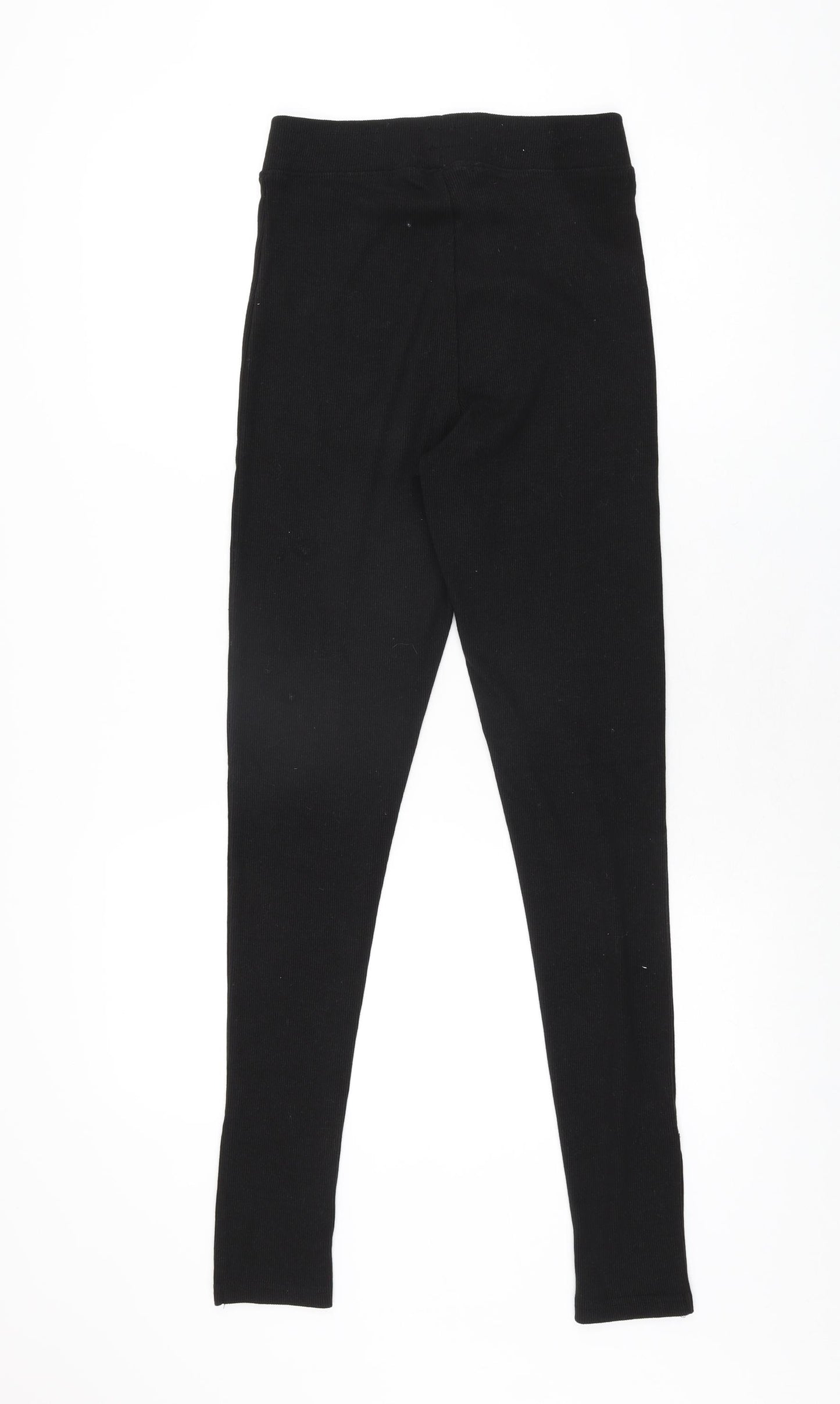 Missguided Womens Black Polyester Pedal Pusher Leggings Size 8 L30 in