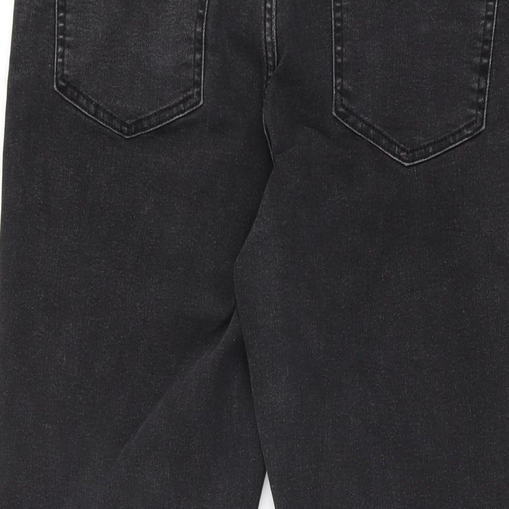 Marks and Spencer Womens Black Cotton Skinny Jeans Size 12 L28 in Regular Zip