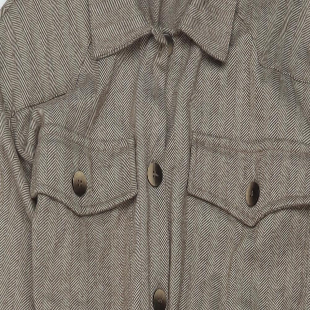 Stella Morgan Womens Beige Pea Coat Coat Size 12 Button