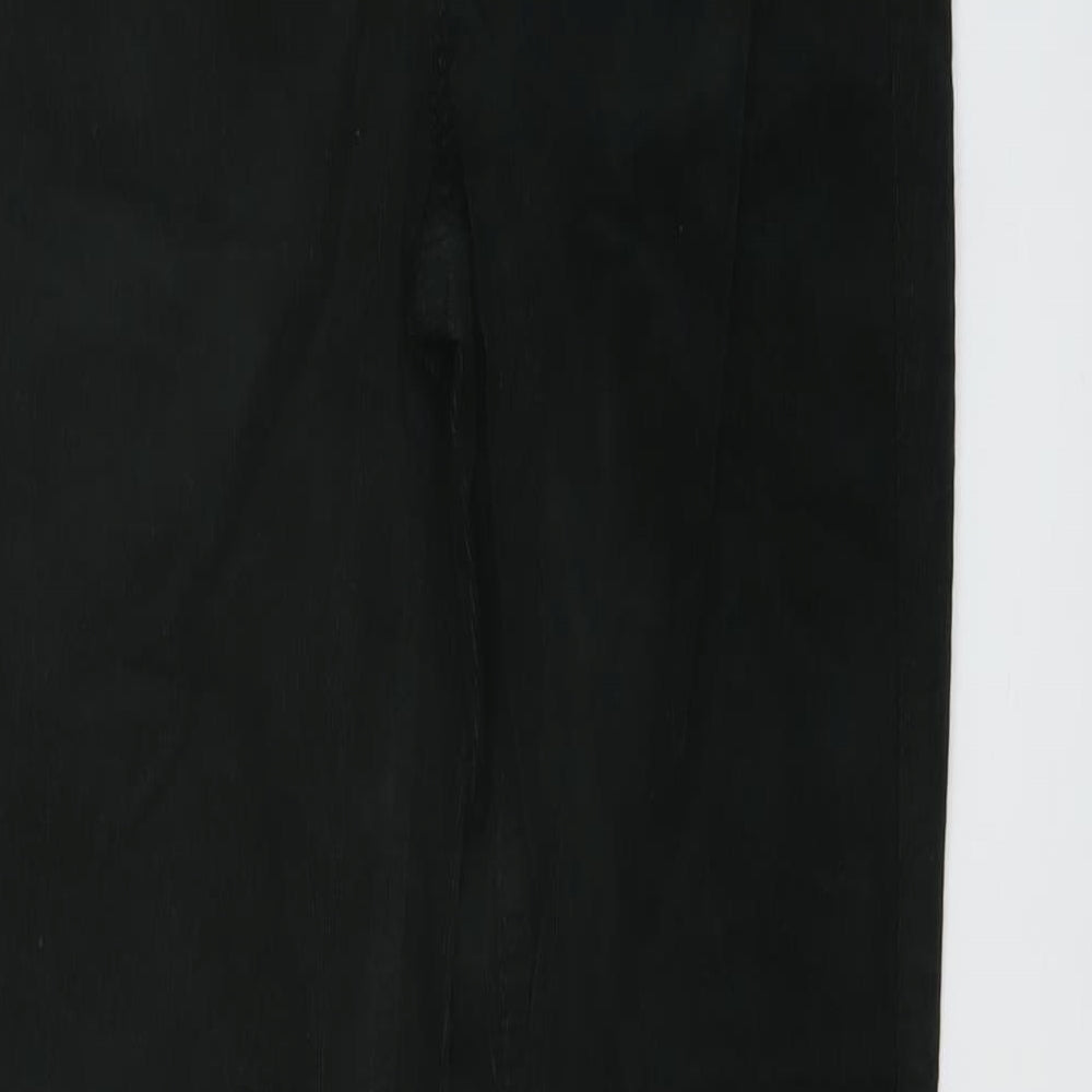 Marks and Spencer Womens Green Polyester Trousers Size 8 L30 in Regular Button