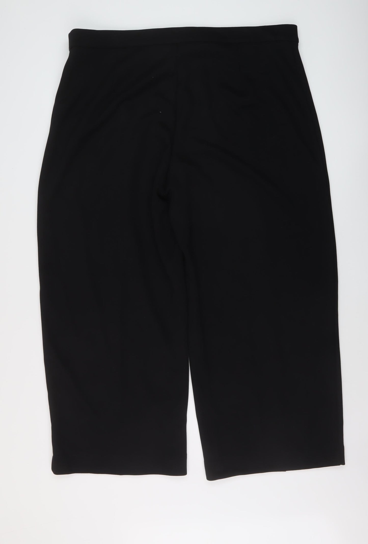 Marks and Spencer Womens Black Polyester Trousers Size 22 L26 in Regular