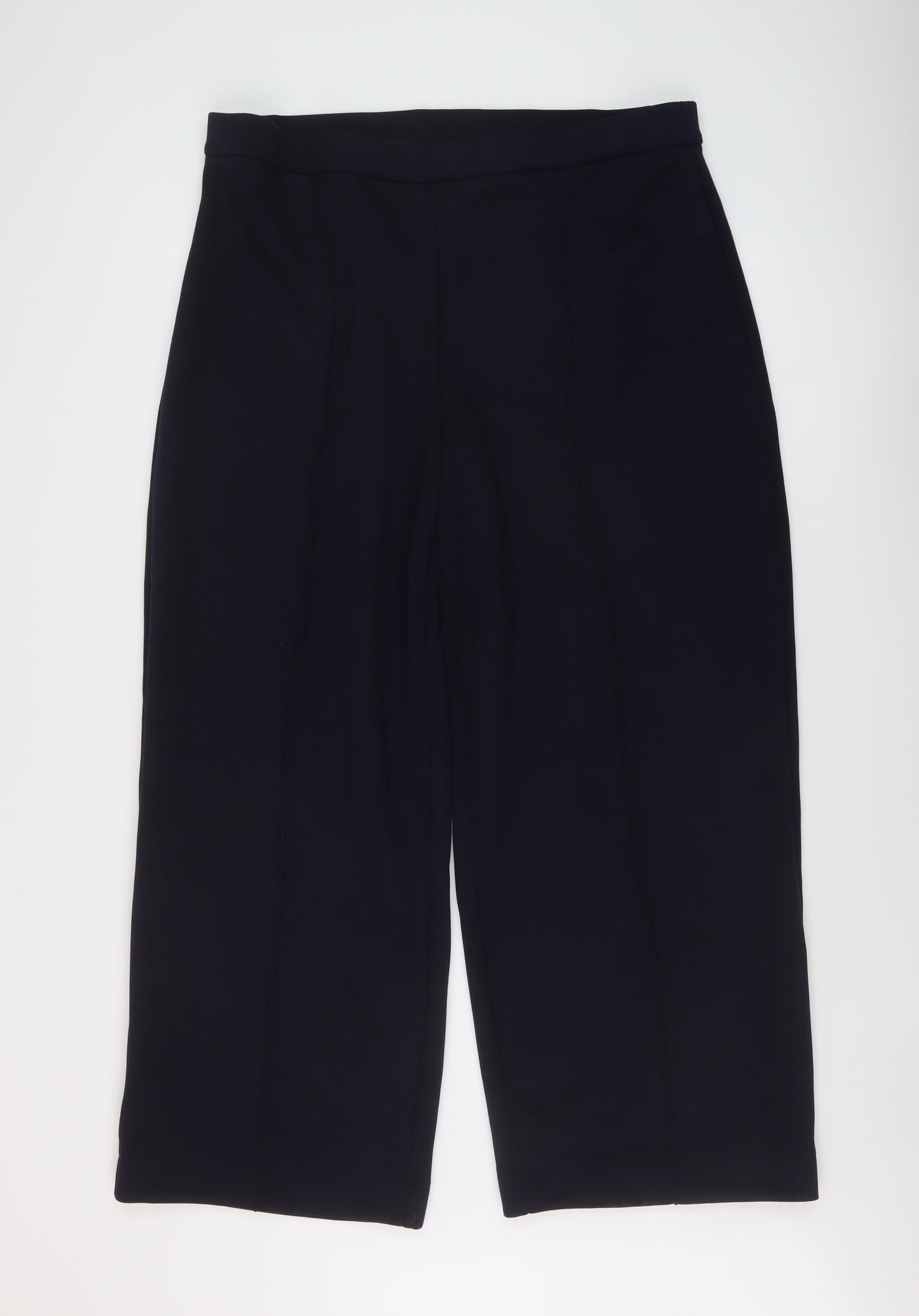 Marks and Spencer Womens Blue Polyester Trousers Size 20 L28 in Regular