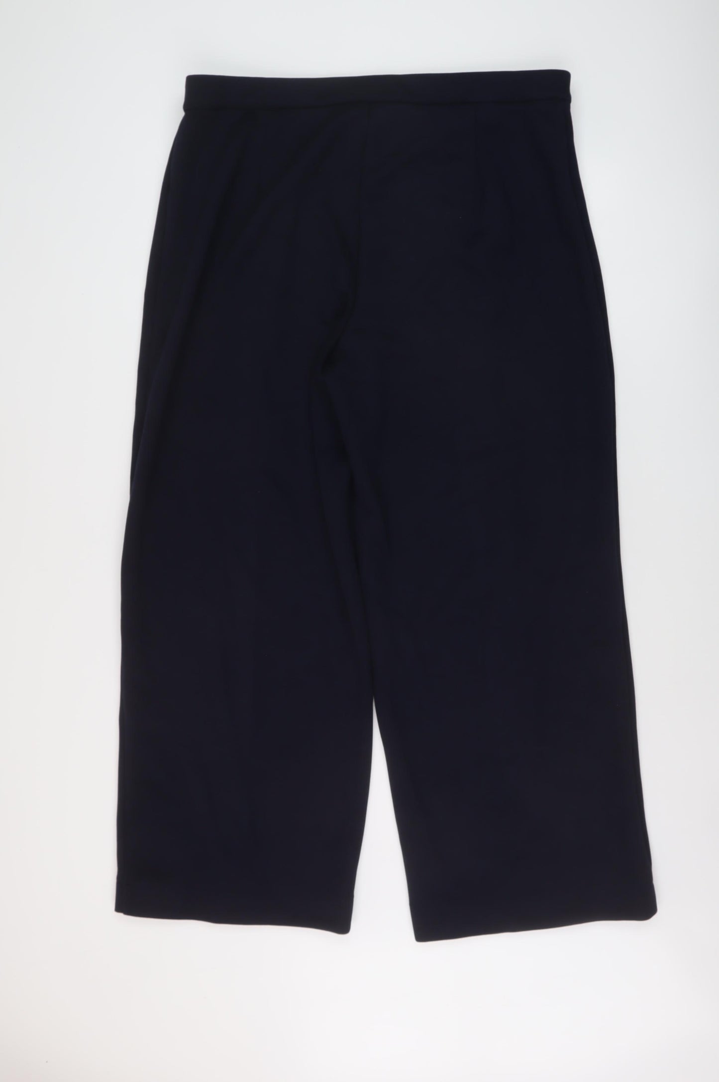 Marks and Spencer Womens Blue Polyester Trousers Size 20 L28 in Regular