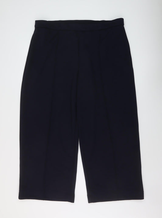 Marks and Spencer Womens Blue Polyester Trousers Size 20 L27 in Regular