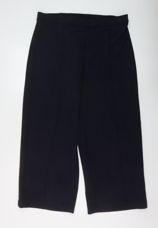 Marks and Spencer Womens Blue Polyester Trousers Size 18 L27 in Regular