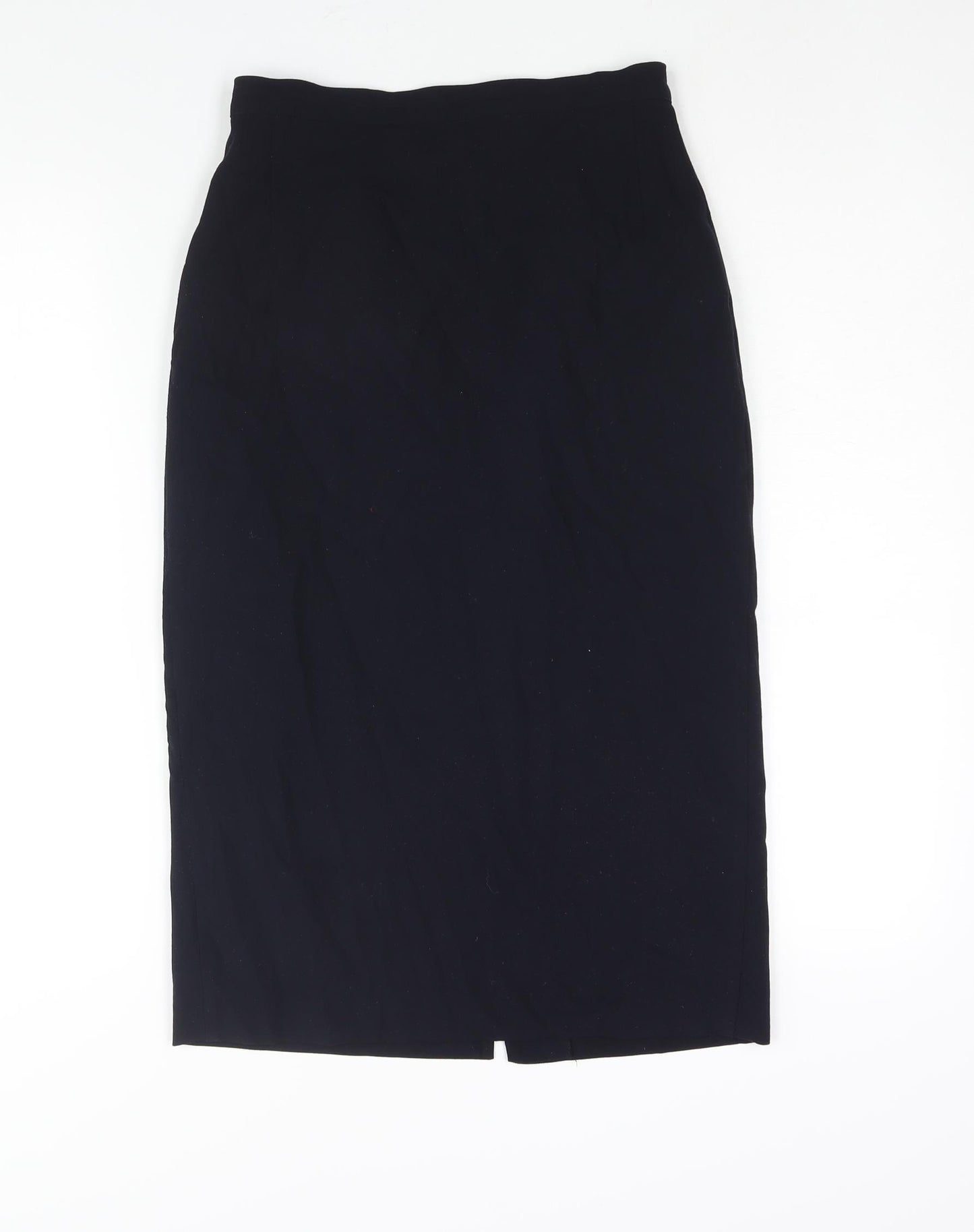 Marks and Spencer Womens Blue Polyester Straight & Pencil Skirt Size 10 Zip