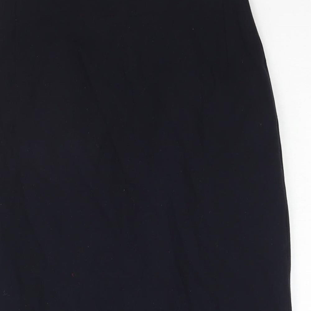 Marks and Spencer Womens Blue Polyester Straight & Pencil Skirt Size 10 Zip