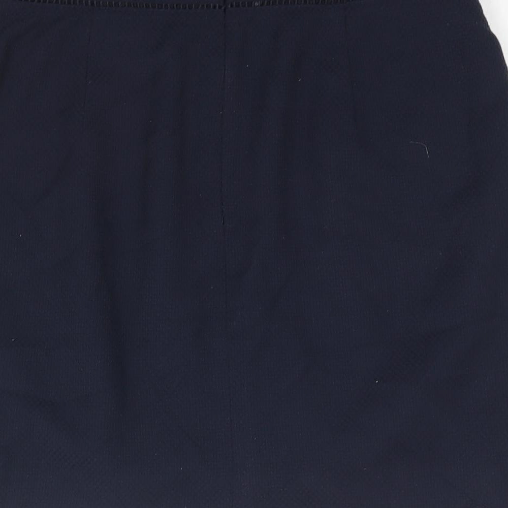 Oasis Womens Blue Polyester A-Line Skirt Size 12 Zip