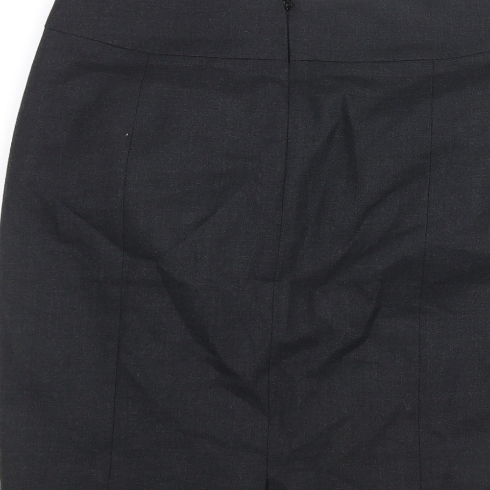 Austin Reed Womens Black Wool Straight & Pencil Skirt Size 10 Zip