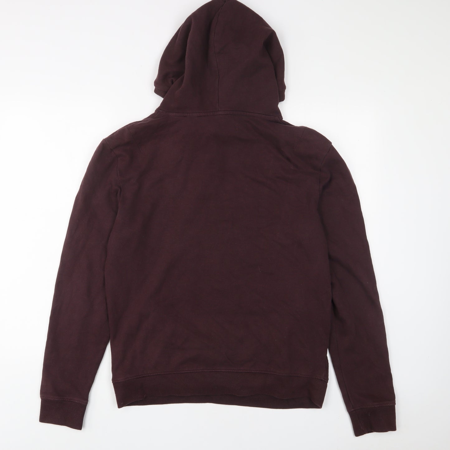 AllSaints Mens Red Cotton Pullover Hoodie Size S