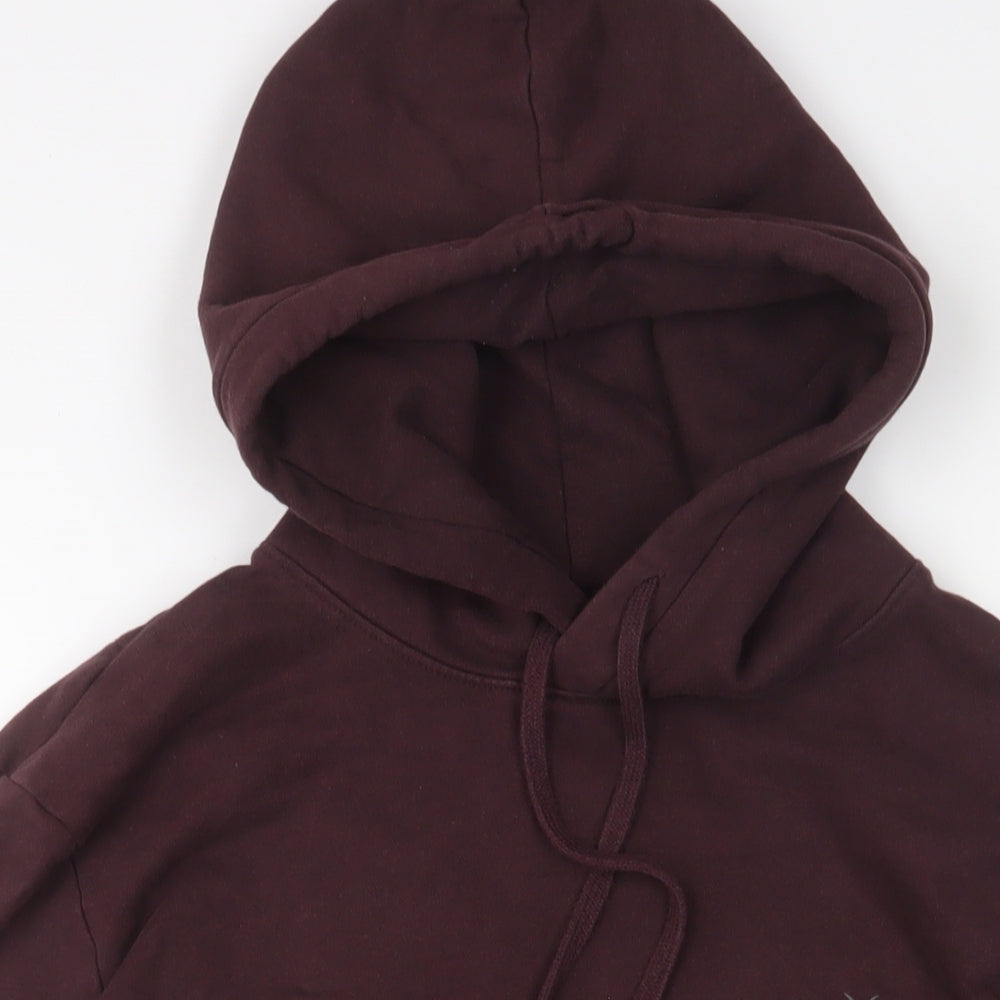 AllSaints Mens Red Cotton Pullover Hoodie Size S