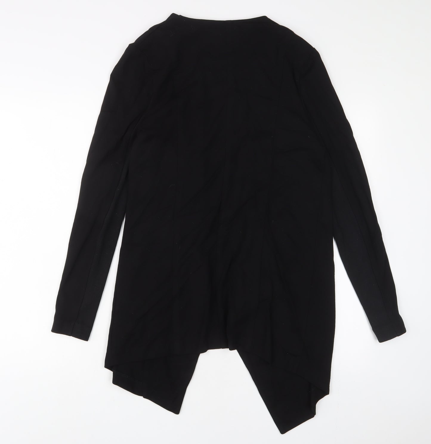 Mohito Womens Black Polyester Kimono Blouse Size 8 V-Neck - Open