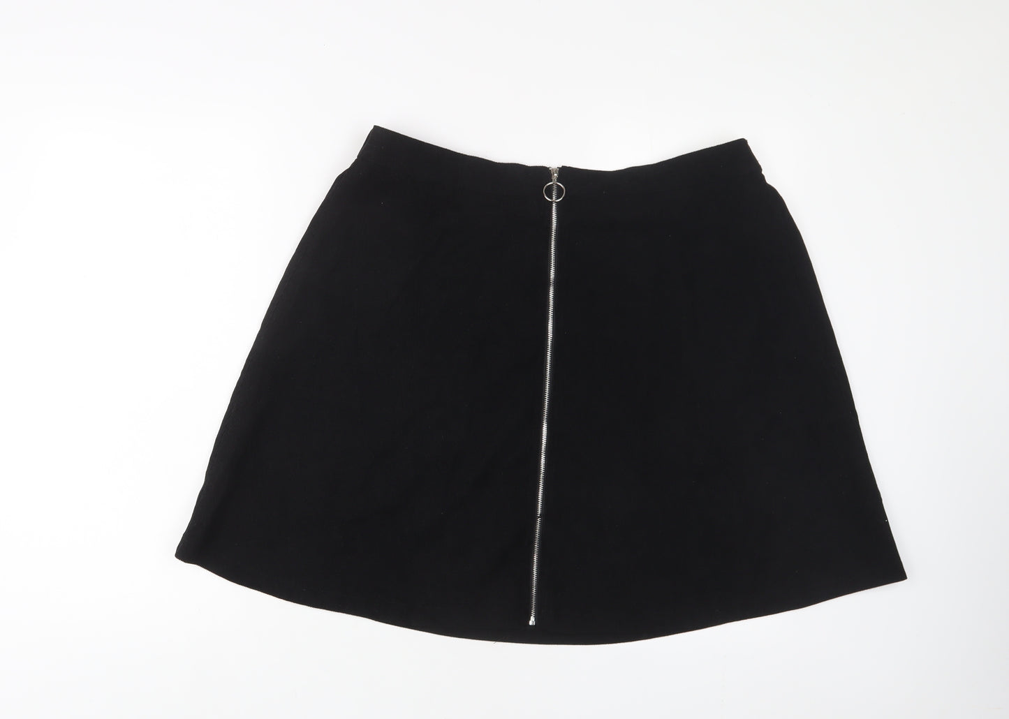 In the Style Womens Black Polyester A-Line Skirt Size 20 Zip