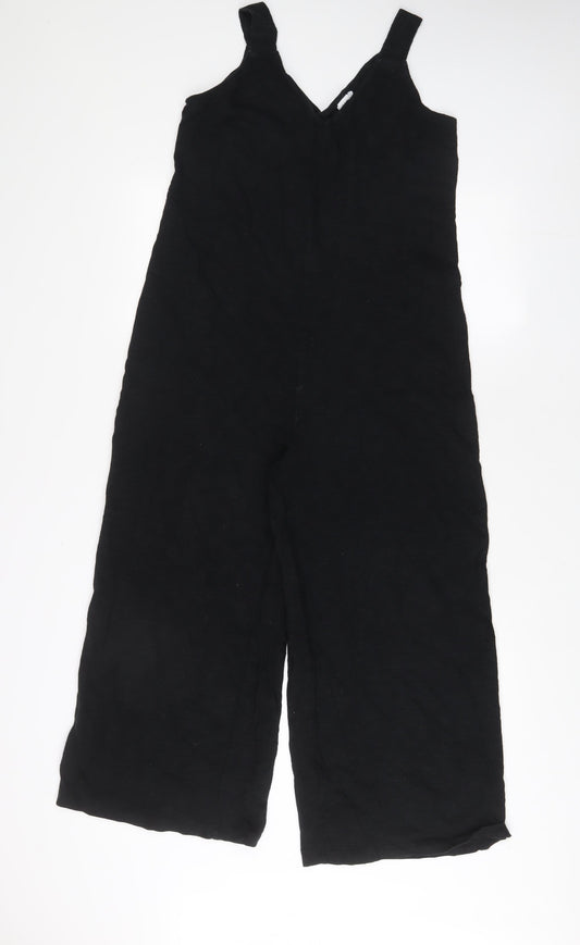 Gap Womens Black Cotton Jumpsuit One-Piece Size S L24 in Pullover