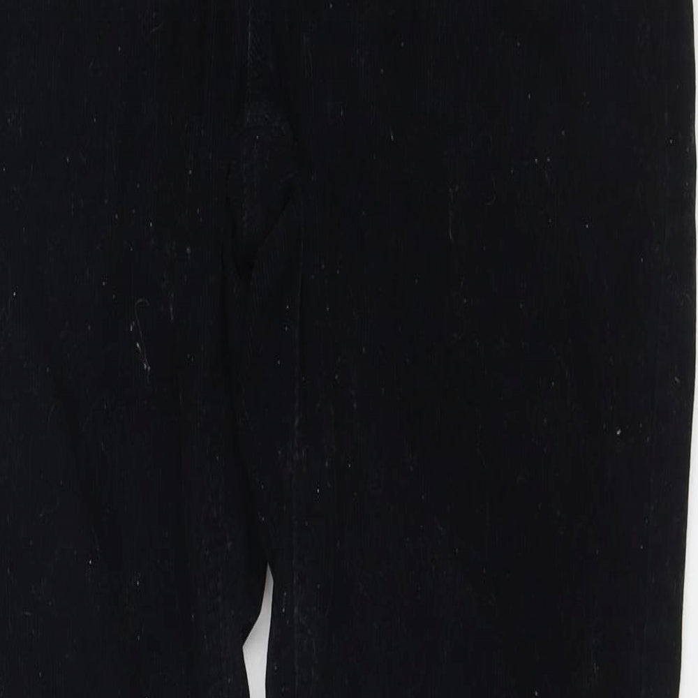 Jack Russell Mens Black Cotton Trousers Size 36 in L30 in Regular Zip