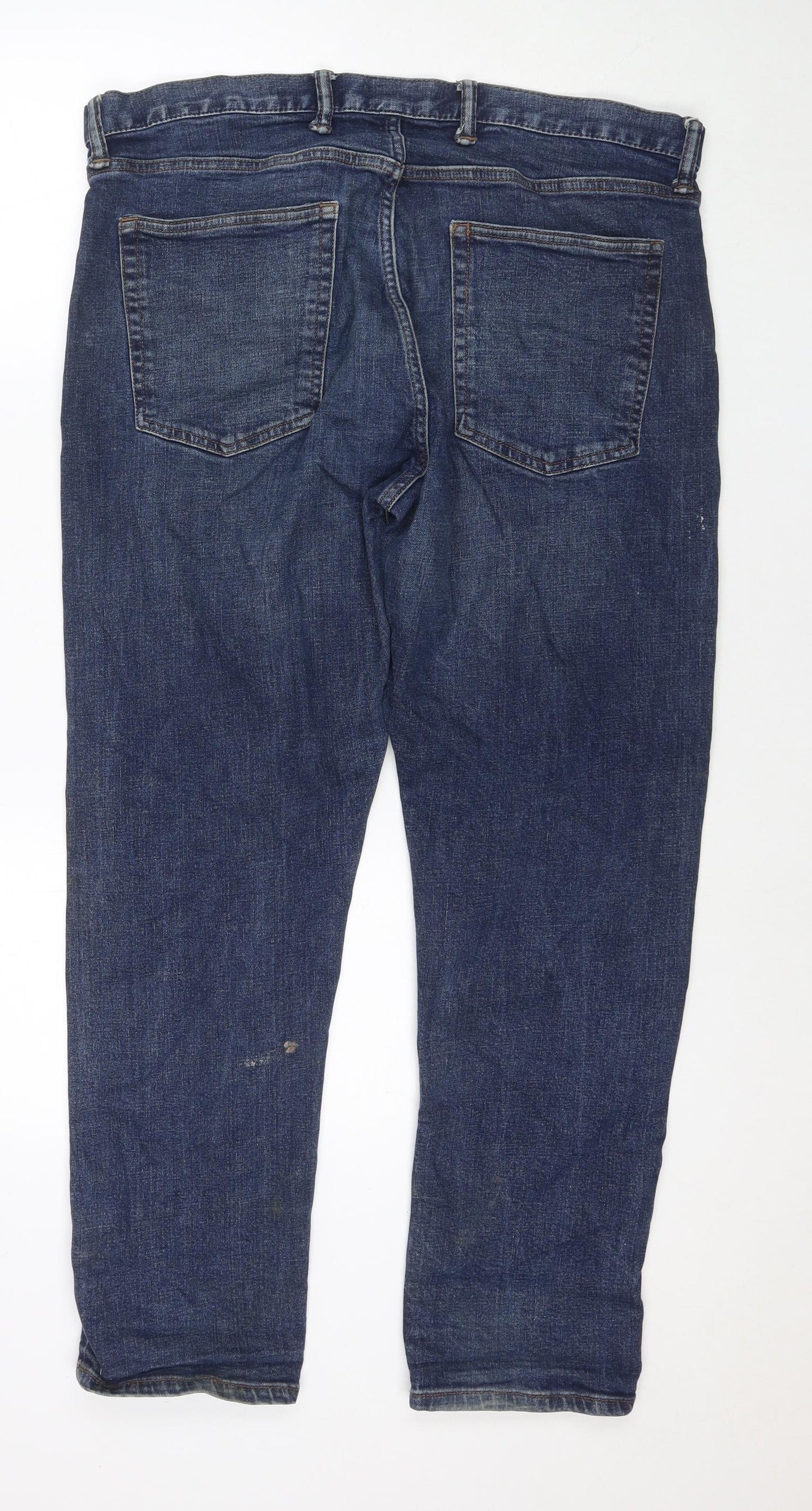 Gap Mens Blue Cotton Straight Jeans Size 36 in L30 in Regular Zip