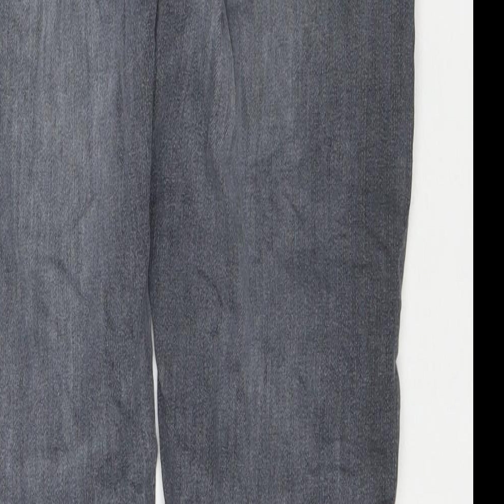 Uniqlo Mens Grey Cotton Straight Jeans Size 30 in L30 in Regular Zip