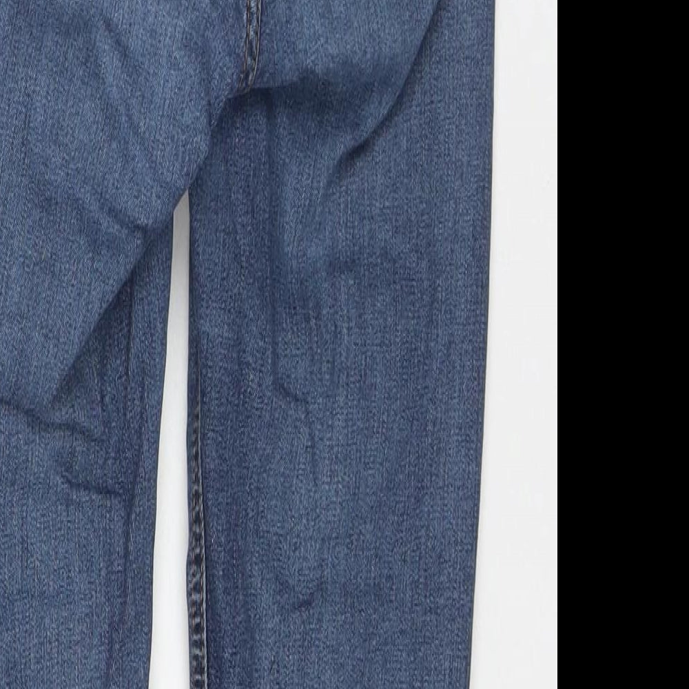 Topshop Womens Blue Cotton Skinny Jeans Size 26 in L28 in Regular Zip