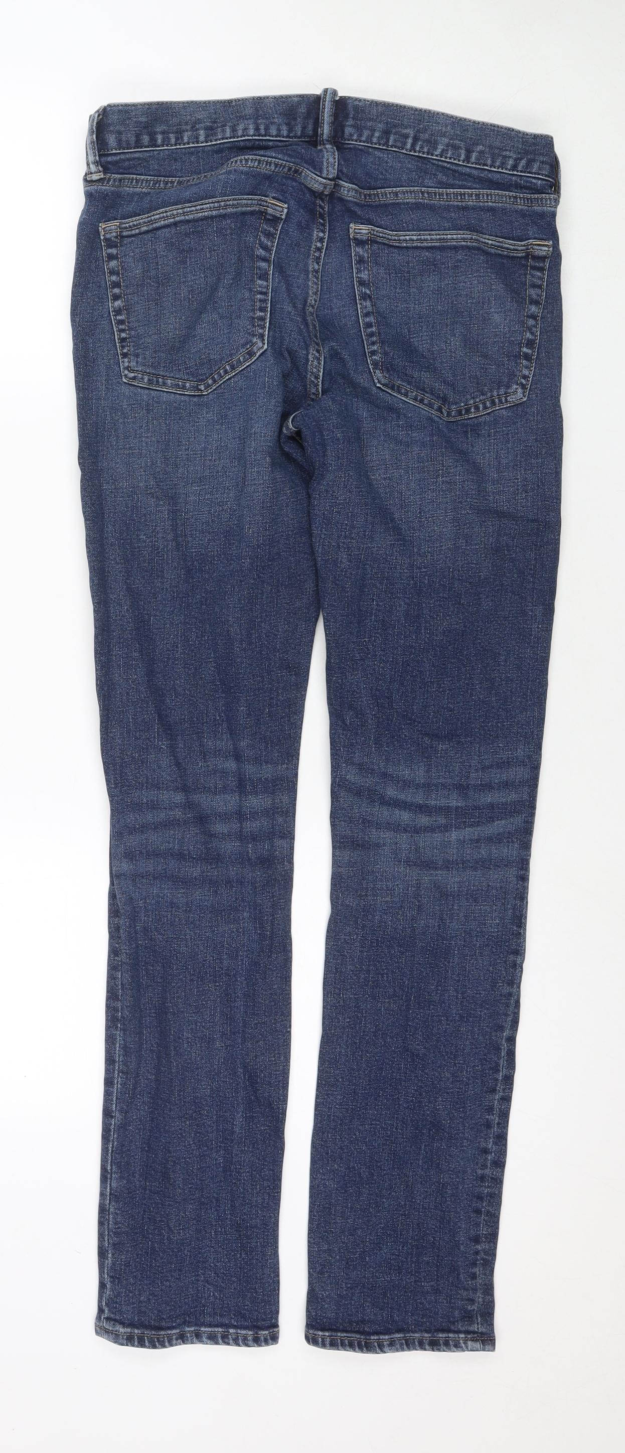 Gap Mens Blue Cotton Skinny Jeans Size 30 in L32 in Regular Zip