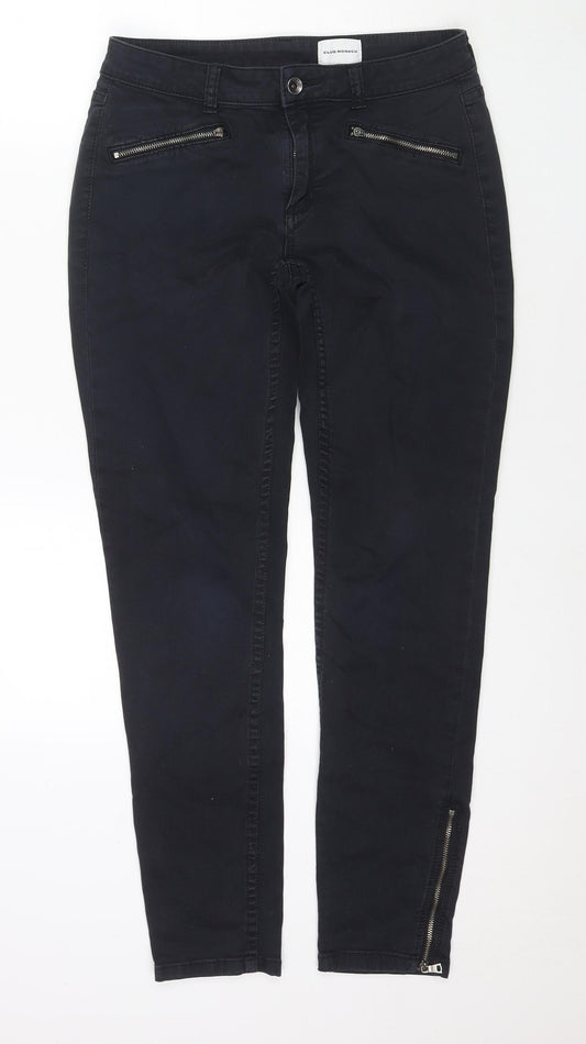 Club Monaco Womens Black Cotton Skinny Jeans Size 30 in L29 in Regular Zip - Zip Detail