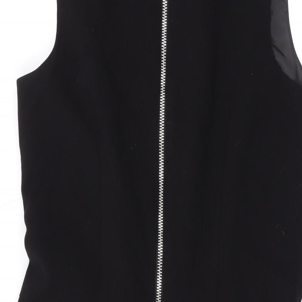 New Look Womens Black Polyester Playsuit One-Piece Size 8 Zip