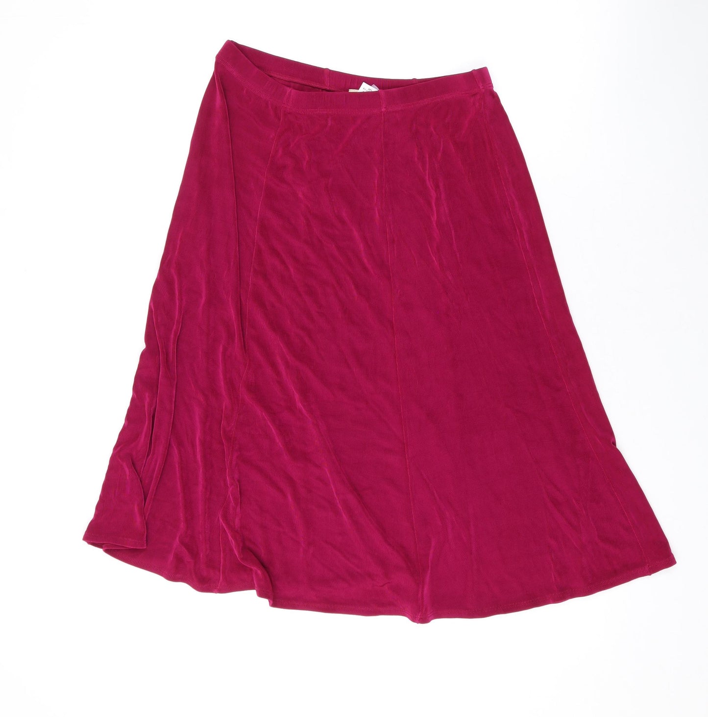 Kim & Co Womens Pink Acetate Skater Skirt Size M