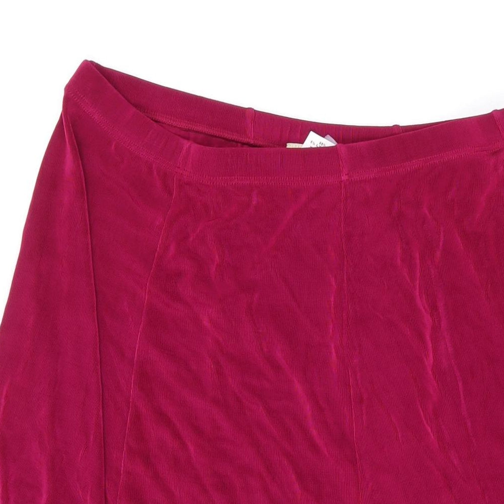 Kim & Co Womens Pink Acetate Skater Skirt Size M