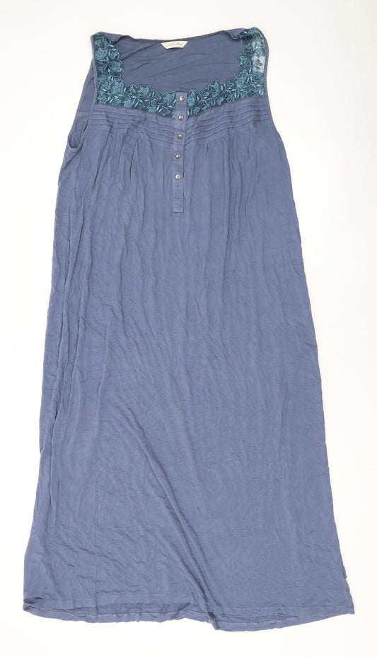 Cyberjammies Womens Blue Solid Modal Chemise Gown Size 14