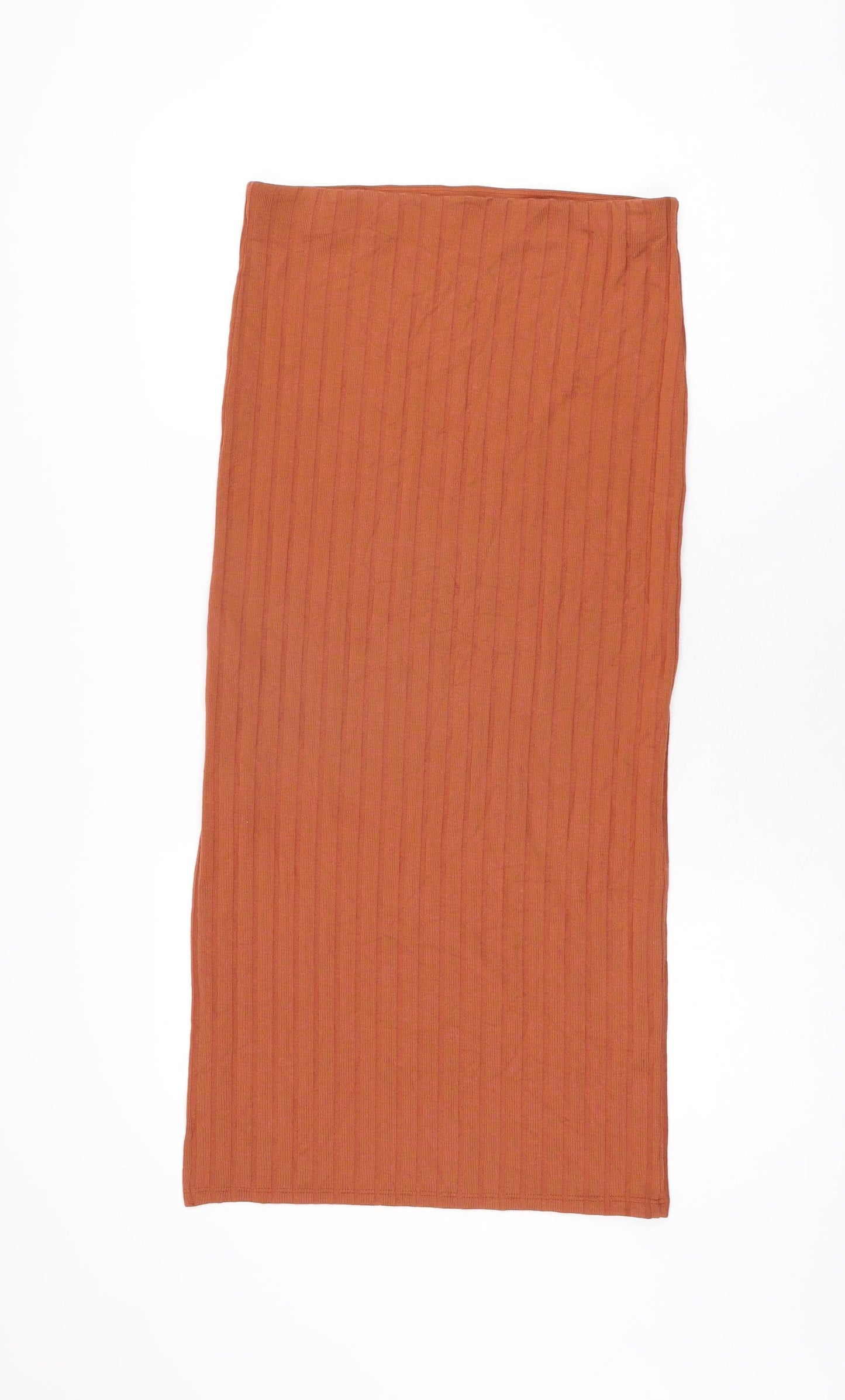 Topshop Womens Orange Polyester Straight & Pencil Skirt Size 12