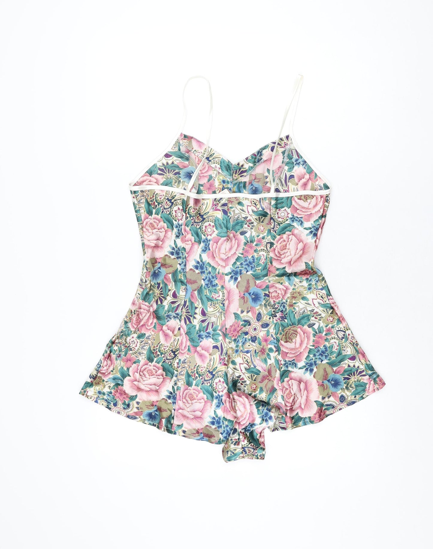 House of Fraser Womens Multicoloured Floral Polyester Playsuit One-Piece Size 12 L3 in Button