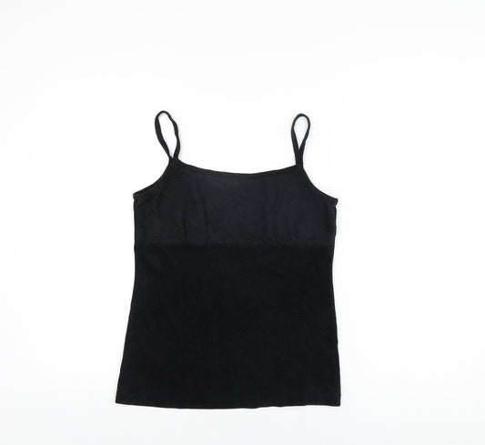 Belle Maison Womens Black Polyester Camisole T-Shirt Size L Scoop Neck