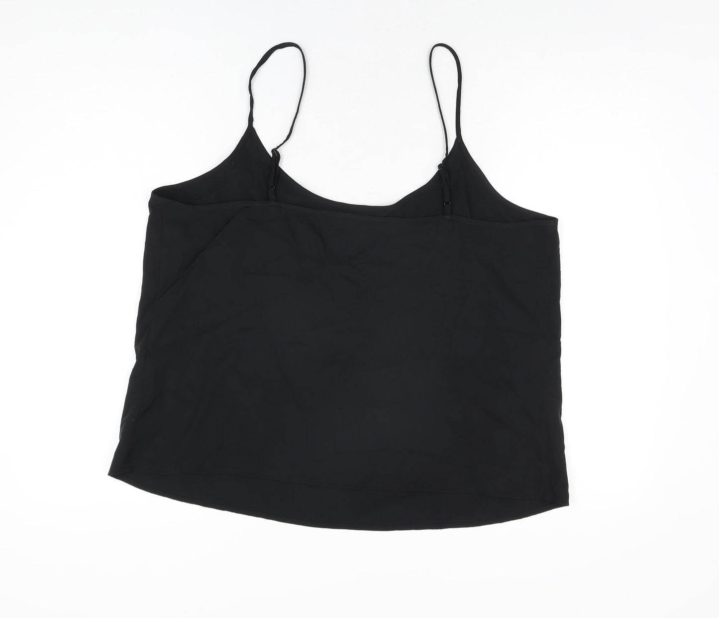 Marks and Spencer Womens Black Polyester Camisole T-Shirt Size 18 Scoop Neck